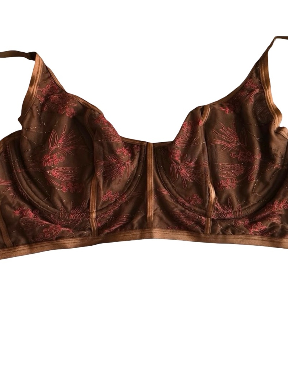Cosabella Kalahari Curvy Tall Triangle Bralette in Copper Sz Small 32-34 E-F NWT